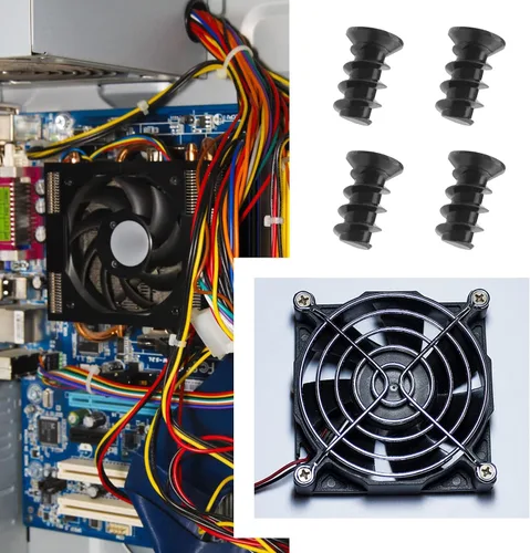 Vista 4 de ECSiNG 100 tornillos de repuesto para ventilador de refrigeración para carcasa de computadora, tornillos compatibles con ventilador de computadora