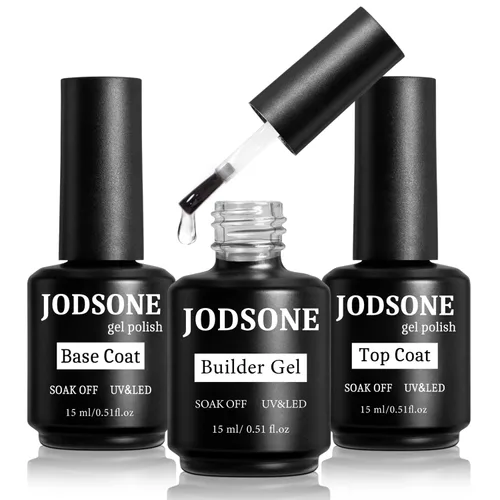 Vista 12 de JODSONE 15 ml de esmalte de uñas en gel, capa base, brillo, secado rápido, duradero, se elimina con remojo, transparente, sin necesidad de limpieza