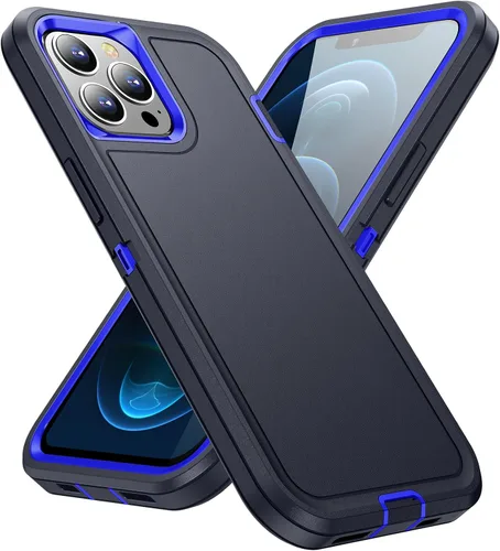 Vista 10 de Funda para iPhone 12 Pro Max para hombres, híbrida a prueba de caídas resistente, resistente, a prueba de golpes, ajuste delgado, funda protectora