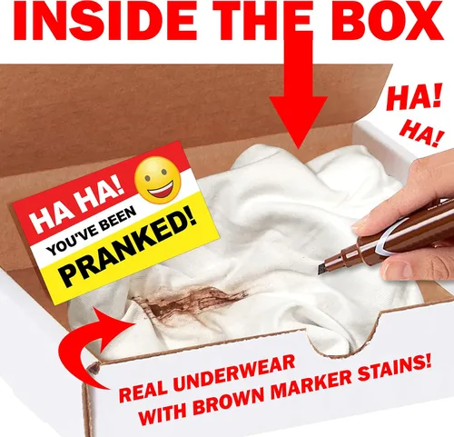 Vista 2 de Sniff My Skidmark Prank Mail Caja de bromas práctica ~ Regalo de broma divertida broma se envía a un ser querido/víctima 100% anónimo