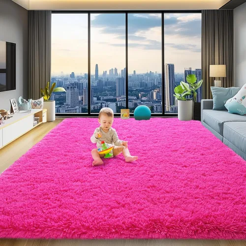 Vista 91 de qulint Alfombra negra para dormitorio, alfombra de área pequeña de 2 x 3 pies para habitación de niños, alfombra suave y mullida para sala de estar