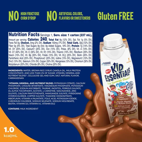 Vista 2 de BOOST Kid Essentials - Bebida nutricional equilibrada para niños, 1.0 kcal, 8 onzas líquidas (paquete de 24)