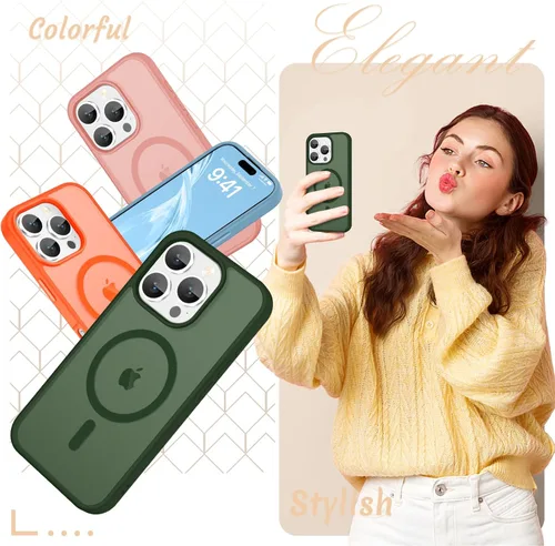 Vista 848 de Funda para Google Pixel 10 Pro XL, cubierta magnética mate, color negro Fit for MagSafe, Screen Protector included, Shockproof Military Grade