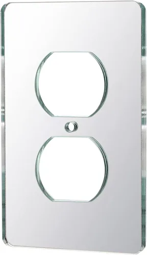 Vista 13 de 10 placas para interruptor de luz de espejo, salida de doble orificio de 4.72 x 2.91 pulgadas, cubierta de luz de interruptor, placas de pared