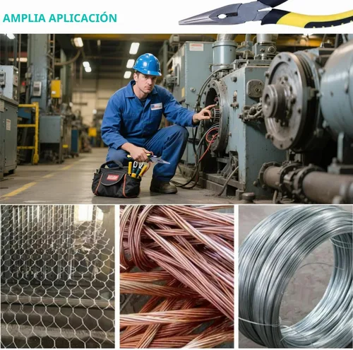 Vista 5 de 2 piezas de alicates de punta de aguja de 6 pulgadas y 8 pulgadas: abrazadera de papel de precisión, acero CRV resistente de primera calidad, agarre