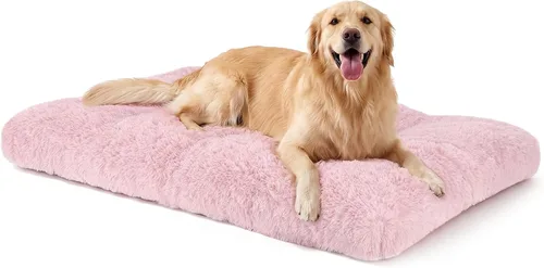 Vista 9 de JOEJOY - Almohadilla para cama para perro, cama de lujo lavable para perros, almohadilla suave antideslizante para perros pequeños, 23 x 18 Beige
