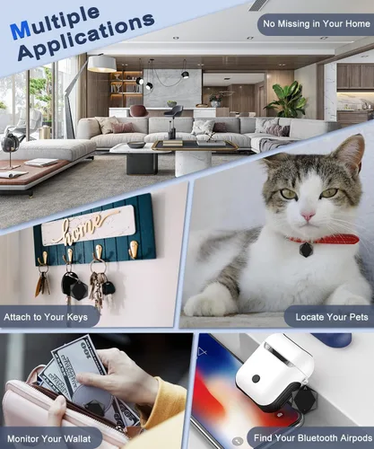 Vista 5 de Elecpow Localizador de llaves con sonido, 85 dB+Rf buscador remoto con 164 pies. Buscador de control remoto de TV inalámbrico para llaves, cartera