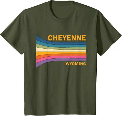Vista 10 de Retro Vintage 70s Cheyenne Wyoming camiseta