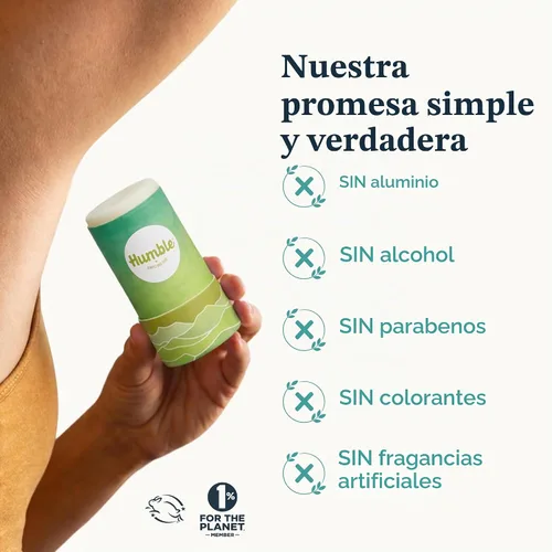 Vista 5 de Humble Aluminum-Free Deodorant with Baking Soda, Bergamot & Ginger