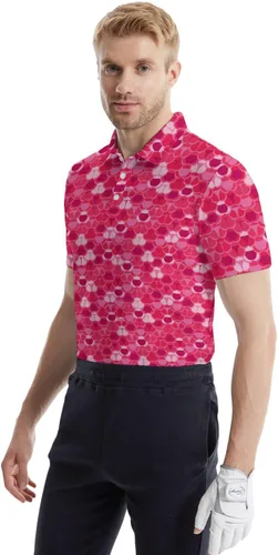 Vista 3 de Camisas polo divertidas para hombre de los años 80, camisas de golf de secado rápido que absorben la humedad, divertidas camisas polo de golf