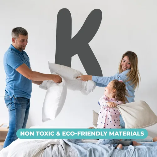 Vista 5 de EGD Calcomanías de pared con iniciales personalizadas de múltiples fuentes, decoración de pared para cuarto de bebé, calcomanías de pared para sala
