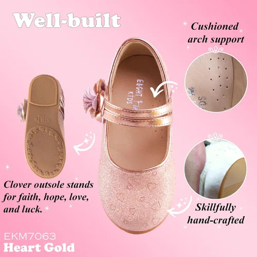 Vista 3 de EIGHT KM Zapatos de vestir para niñas pequeñas Zapatos Mary Jane para niñas Mary Jane Flats Zapatos de ballet Fiesta, niña de flores, zapatos