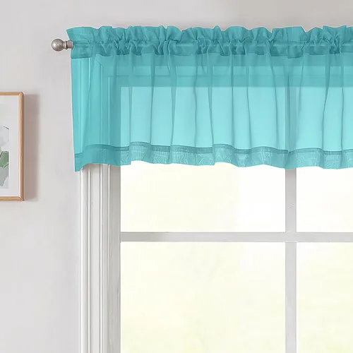 Vista 204 de 2 paneles de cortinas traslúcidas blancas para dormitorio, sala de estar, 96 pulgadas de largo, modernas, suaves, ligeras, con bolsillo para barra