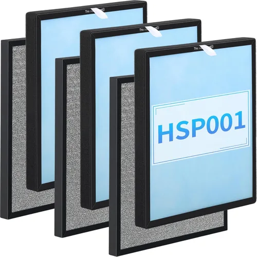 Vista 8 de 2 juegos de filtros de repuesto HSP001 H13 True Hepa, compatibles con purificador de aire HATHASPACE, 4 en 2, filtro HEPA True H13 con prefiltro