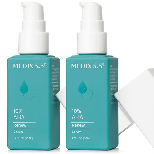 Vista 11 de MEDIX Gel exfoliante para el cuidado de la piel con ácido láctico 10% ácido glicólico y ácido láctico, suero exfoliante para cuerpo y cara AHA