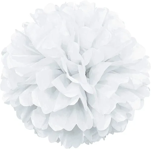 Vista 17 de Pompón de papel de seda color negro, de 16 pulgadas., talla única , Negro