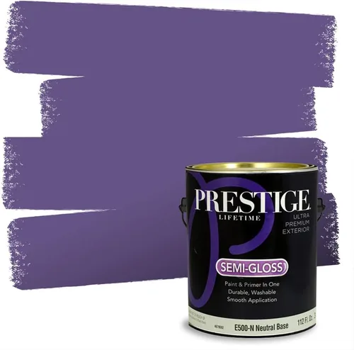 Vista 37 de PRESTIGE Pinturas de pintura interior e imprimación en uno, 1 galón, plano, combinación comparable de Sherwin Williams* Kimono Violet*