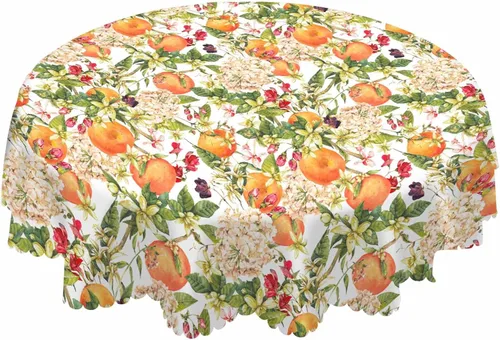 Vista 15 de AOYEGO Mantel redondo marrón con estampado de animales, 60 pulgadas, textura de piel de jirafa, forma irregular, mantel de poliéster para decoración