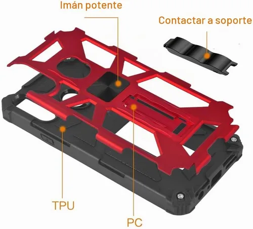Vista 6 de Asuwish Funda compatible con Huawei Y9 Prime 2019/Honor 9X/P Smart Z y protector de pantalla de vidrio templado, accesorios de celda, soporte de Rojo