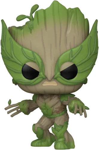 Vista 2 de Funko Pop! Marvel: We are Groot - Wolverine - Groot Shorts - Figura de vinilo coleccionable - Idea de regalo - Producto oficial - para niños