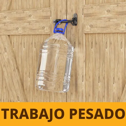 Vista 4 de skysen Pestillo de gancho de privacidad de 4 pulgadas para puerta corrediza de granero, negro (2802)