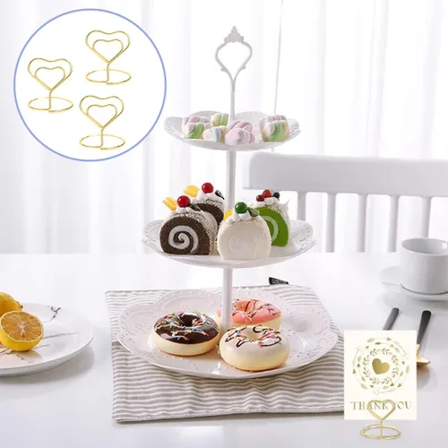 Vista 4 de ELANE 20 soportes para tarjetas de lugar para bodas, soportes para números de mesa de boda, tarjeteros para mesa, tarjetero de mesa (corazón)