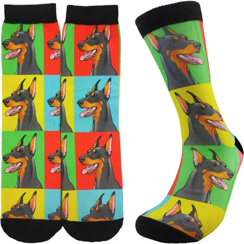 Vista 5 de YISHOW Calcetines unisex novedosos y divertidos, para regalo, Blanco