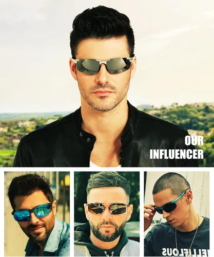 Vista 6 de Duco - Gafas de sol deportivas polarizadas para hombre con protección UV 8177s