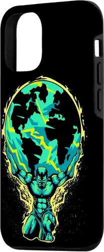 Vista 2 de iPhone 15 Greece Myths God Atlas Sky Arch Shoulders Case