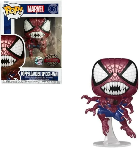 Vista 3 de Funko Pop Marvel Spiderman Doppelganger #961 Metallic - Edición especial exclusiva - FUN59175 Figura, multicolor, talla única