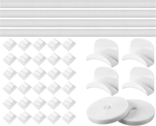 Vista 7 de CroBlissful El kit organizador de 16 piezas incluye clips de alambre de retención, organizador de cables, funda organizadora de cables