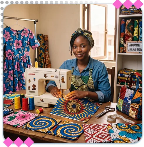 Vista 4 de Tatuo 150 piezas de tela de algodón africano de 4 × 4 pulgadas cuadrados de tela de acolchado no repetida Kente, cuadrados de cera africana Ankara