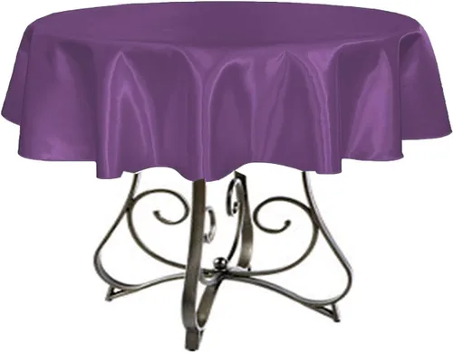 Vista 3 de Mantel redondo satinado de 36 pulgadas (azul Acqua)