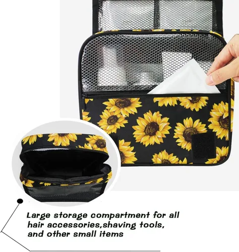 Vista 5 de senya Kit de neceser de viaje colgante, estuche de maquillaje, organizador de cosméticos para hombres y mujeres
