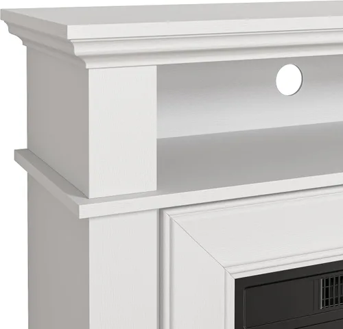 Vista 4 de FESTIVITY Mantel independiente de 36 pulgadas con inserto de chimenea eléctrica de 18 pulgadas para sala de estar y dormitorio, efecto realista