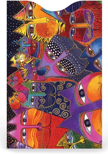 Vista 3 de Juego de 6 fundas para tarjetas de crédito con bloqueo RFID, Laurel Burch Set 1, Juego de 6 fundas de protección RFID para tarjetas de crédito