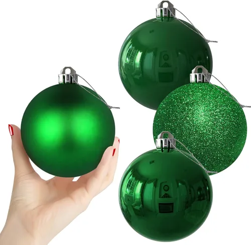 Vista 93 de Esferas pequeñas de Navidad de bronce y dorado de 1.6 pulgadas, adornos para decoración de árbol de Navidad, bolas colgantes inastillables