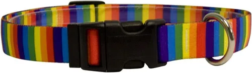 Vista 10 de Yellow Dog Design Collar de perro con rayas navideñas, tamaño grande, 1 pulgada de ancho