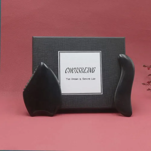 Vista 7 de Herramienta de masaje facial corporal Gua Sha grande con 2 piedras calientes para masaje, masajeador de tejido cicatricial Bian, herramientas