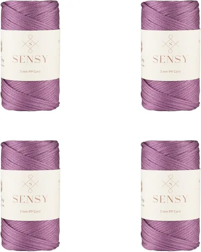 Vista 29 de Cuerda de poliéster Sensy Premium de 3 mm, 120 metros, 100% cordón de polipropileno, cuerda de macramé de 3 mm, cordón para bolsos de ganchillo