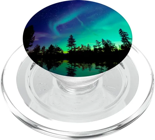 Vista 9 de Enchufe Pop de luces polares del norte – PopSockets agarre y soporte para teléfonos y tabletas