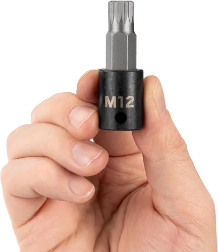 Vista 33 de TEKTON Zócalo de impacto de 3/8 pulgadas x M4 Triple Square Bit SIB18204