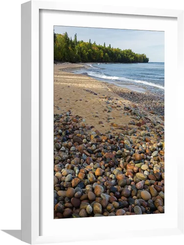Vista 14 de ART.COM Impresiones artísticas enmarcadas para pared, Michigan, Pictured Rocks National Lakeshore, Au Sable Point and Lake Superior por Jamie & Judy