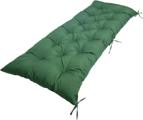 Vista 22 de Cojín de banco para exteriores, color negro, antideslizante, para muebles de exterior, almohadillas gruesas para sillas de patio de 40 pulgadas