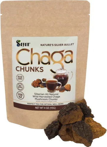 Vista 16 de Sayan Siberian Pure - Polvo de chaga grueso crudo de 4 onzas / 3.99 oz – Té súper antioxidante cosechado en bosque silvestre de primera calidad
