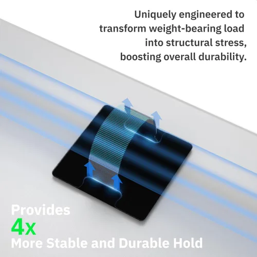 Vista 5 de Correas de gestión de cables para debajo del escritorio, correas de montaje reutilizables resistentes con respaldo adhesivo, gestión de cables