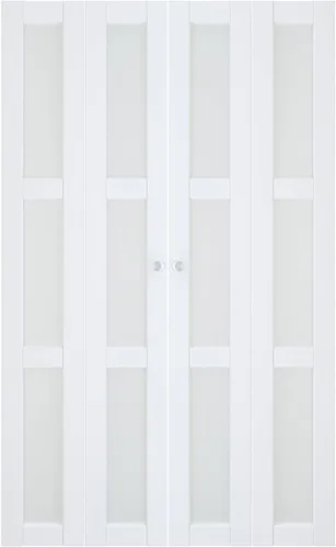 Vista 12 de BARNER HOME Puerta plegable, para abertura de 24"×80", panel plegable de puerta de 3 hojas de vidrio templado esmerilado con kit de herrajes