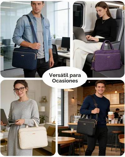 Vista 2 de Funda para laptop para mujeres y hombres, bolsa de mensajero Rosa