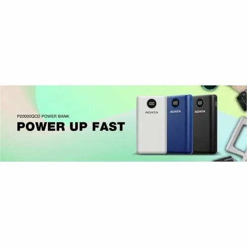 Vista 12 de POWER BANK ADATA P20000 QCD 20.000 mAh N