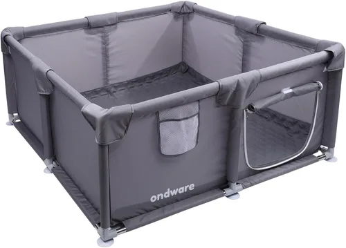 Vista 8 de Corralito para cachorros, 28 x 28 x 15 pulgadas, corralito para perros en interiores, corralito de animales pequeños con puerta para pollitos